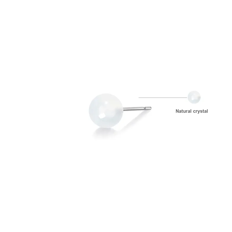 GUDS GAVE Crystal Jade Stud Earrings Unisex-1