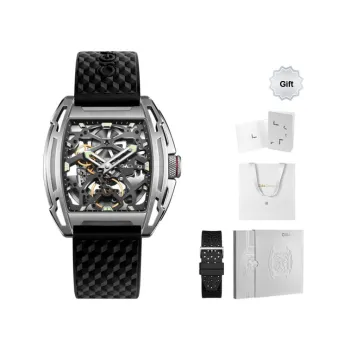 CIGA Design Z Series Edge Boundarybreaker Edition Mechanical Movement Silicone Strap Watch Men's Watches Silver Dial