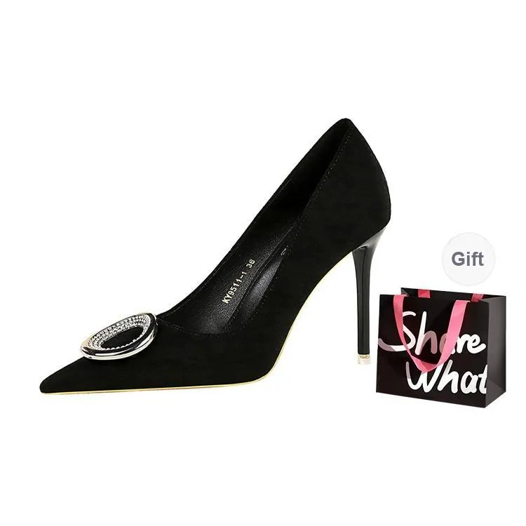 BIGTREE Slim Heel High Heels Women's-3