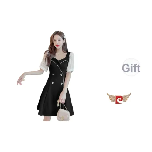 PIERRE CARDIN Black Женские Короткие Платья с Рукавами