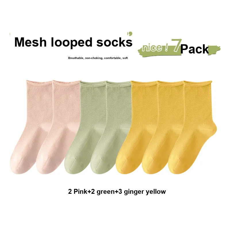 7 SEVFUN Mid Calf Socks Women's Combo Set-27