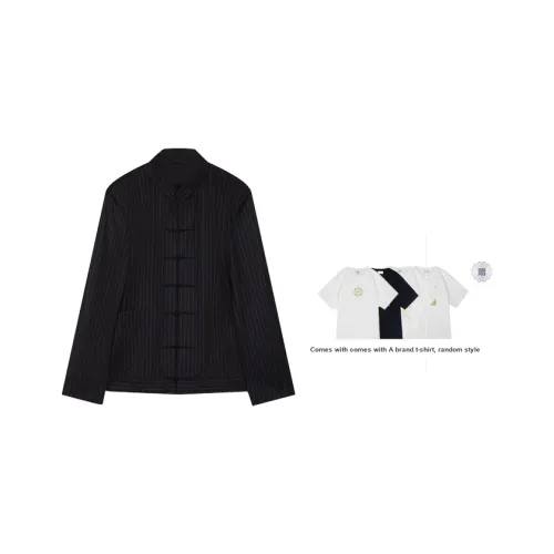 Cheng Jin Yi Bureau Свободный крой Куртка Мужская Черная