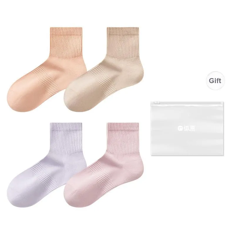 Temooues Ankle Socks Women's Shopping Bag Combo Set-8