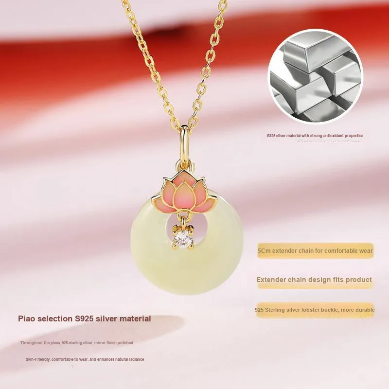 Royal Heaven's Choice Hetian Jade Necklaces Pale Greenish White Jade Unisex-1