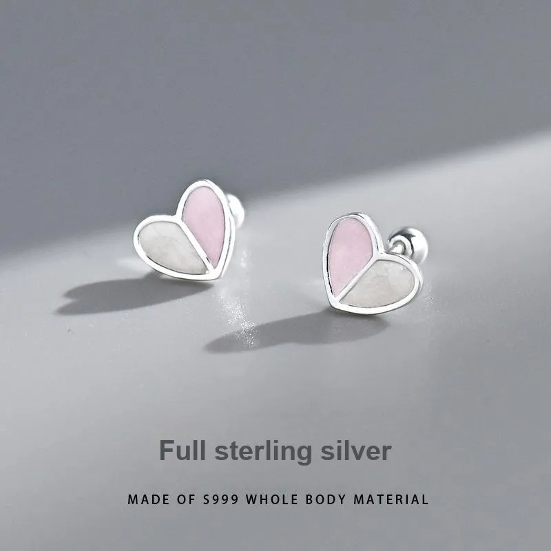 QUIET LOVE Sterling Silver Stud Earrings Women's-2