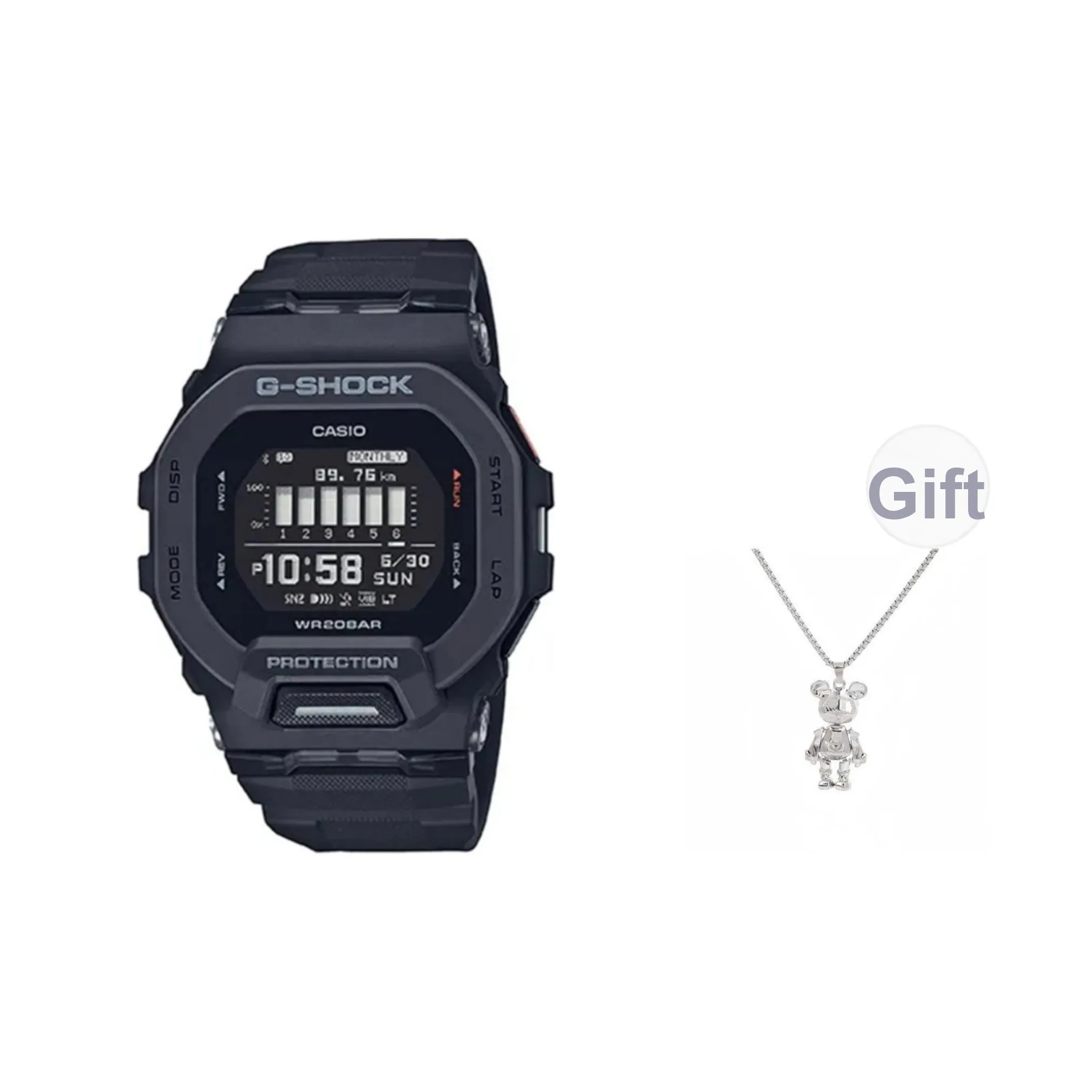 Г Shock Кварцевый Механизм Часы Унисекс Черный Циферблат