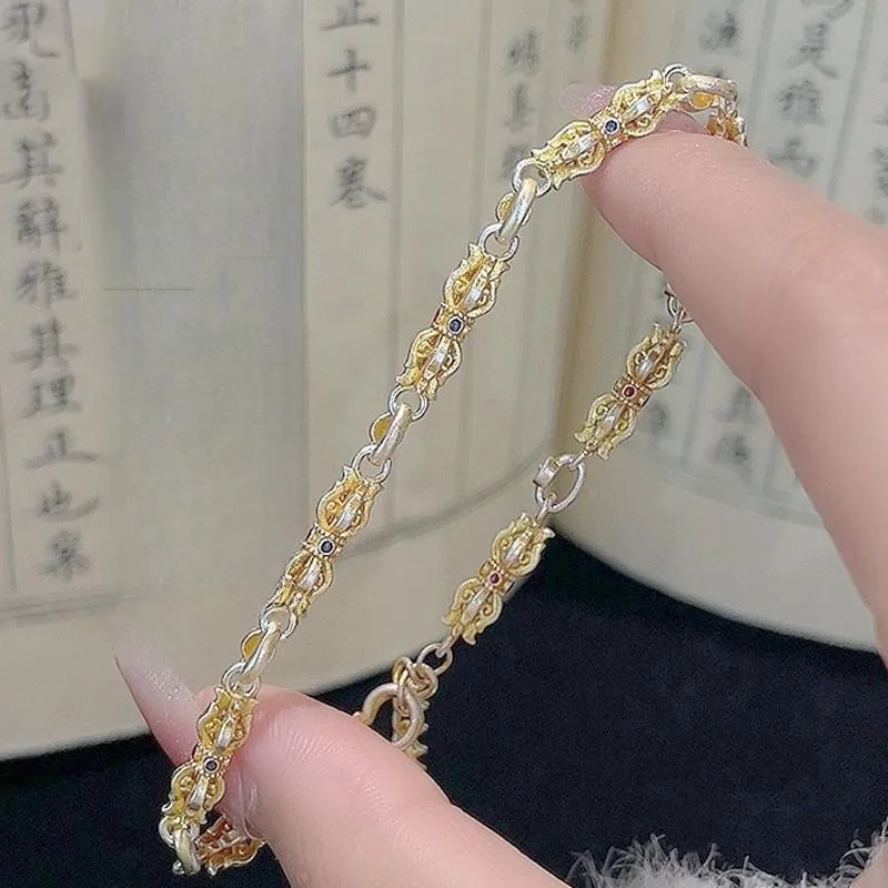 YUOFFICIAL 999 Fine Silver Pure Silver Bracelets Unisex-2