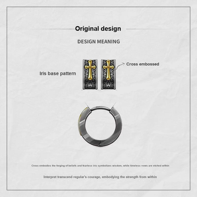 MYSH 925 Sterling Silver Earrings Men's-12