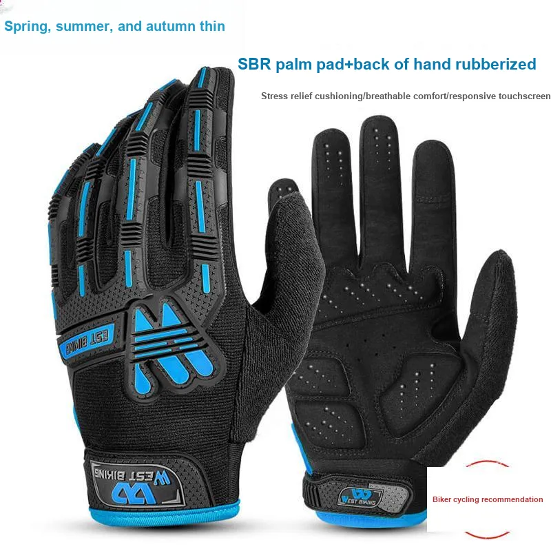 WEST BIKING Riding Equipment Cycling Glove Outdoor Men's Polyester Spandex Lycra Fabric M/L/XL-10