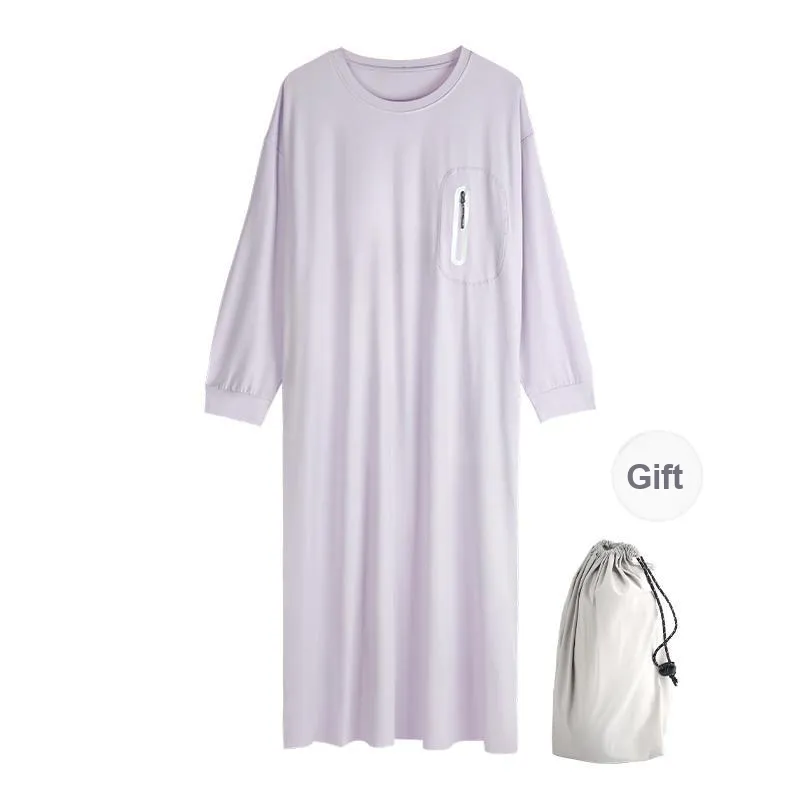 Xuan Liang Nightgown Women's Includes Storage Bag Ice Taro Purple-0