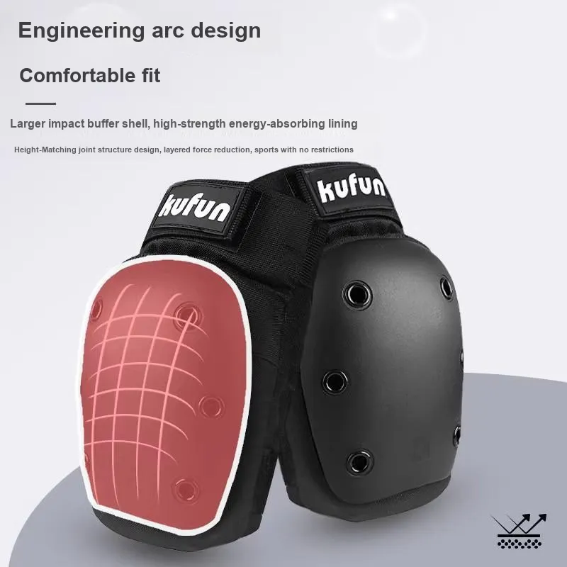 KUFUN Skateboard Protective Gears Knee Pads Elbow Pads And Wrist Pads Unisex-4