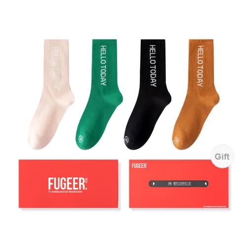 FUGEER Women's Mid-Calf Socks