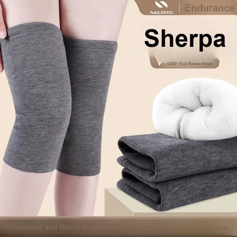 NAILEKESI Knee Pads Running Unisex Polyester Faux Fur-1