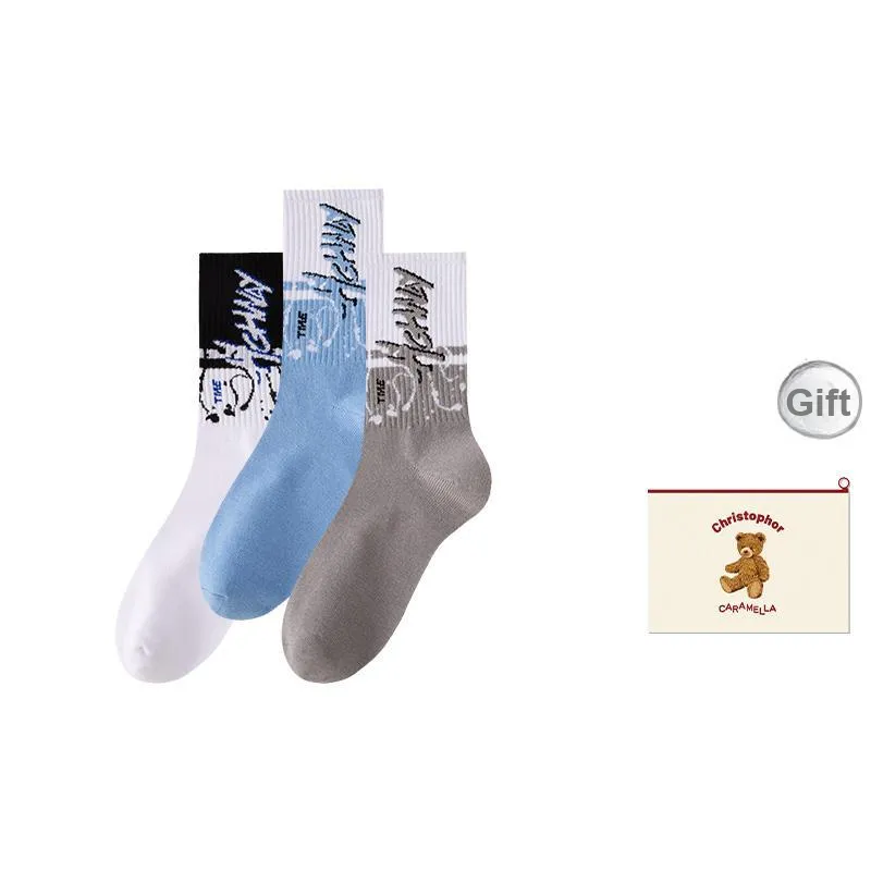 Caramella Mid-Calf Socks Men's Shopping Bag Combo Set-15