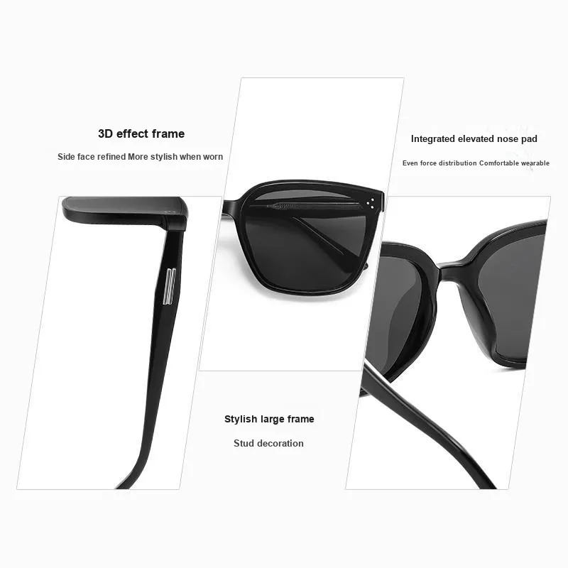 Sagawa Plate Frame Square Sunglasses Unisex-3