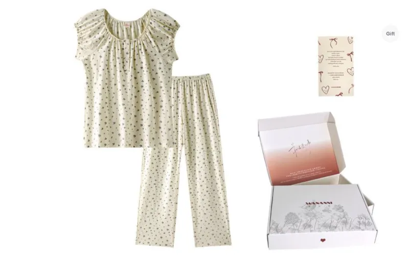 WANANNI Pajama Gift Box Women's Mùqī Yellow-0