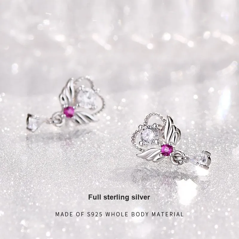 DAWO 925 Sterling Silver Stud Earrings Women's-1