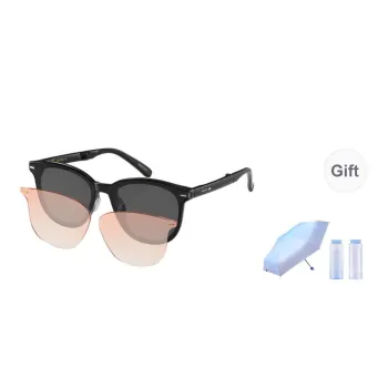 MUJOSH Flying Stack Series Square Slim Frame Foldable Sunglasses Unisex
