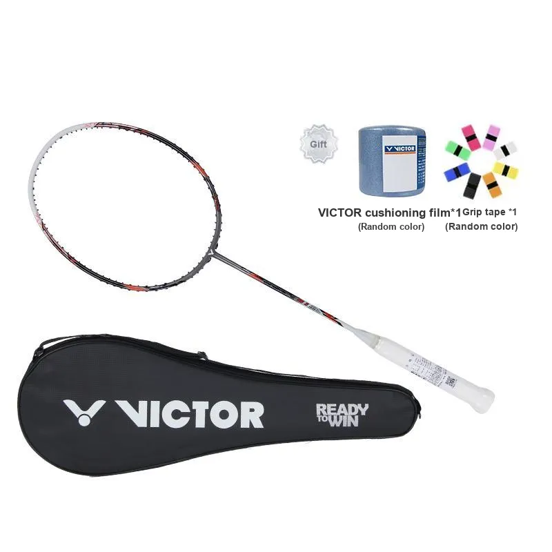 VICTOR THRUSTER K Collection TK 15 II Badminton Rackets Offensive Hard Head Advanced Level Unisex Single Grip Dark Gray-13