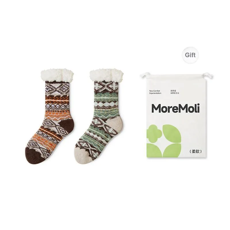 Moremoli Mid Calf Socks Women's Shopping Bag 2 Pack-6