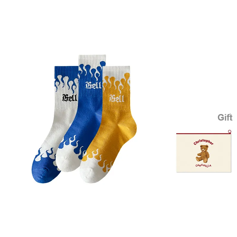 Caramella Mid-Calf Socks Men's Shopping Bag Combo Set-12