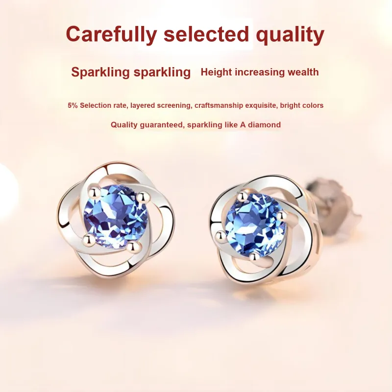 DJIN 999 Fine Silver Stud Earrings Women's-4