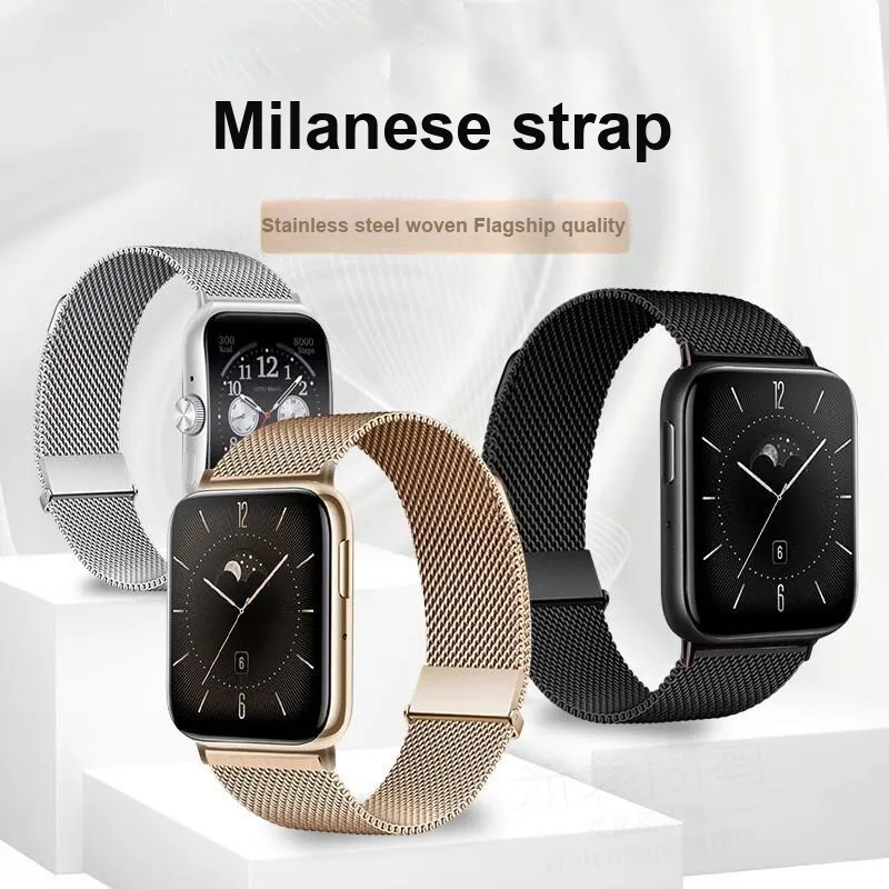 IBOANN OPPO Compatibility Watch Band 20/22mm Stainless Steel Material-2