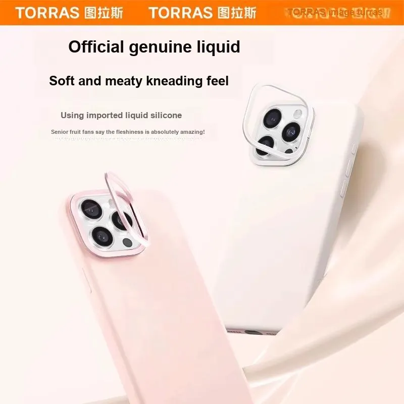 TORRAS Silicone Material Extra Thin Anti Fingerprint Phone Cases Compatible With IPhone 16/15/Pro Max/Pro Solid Color-19