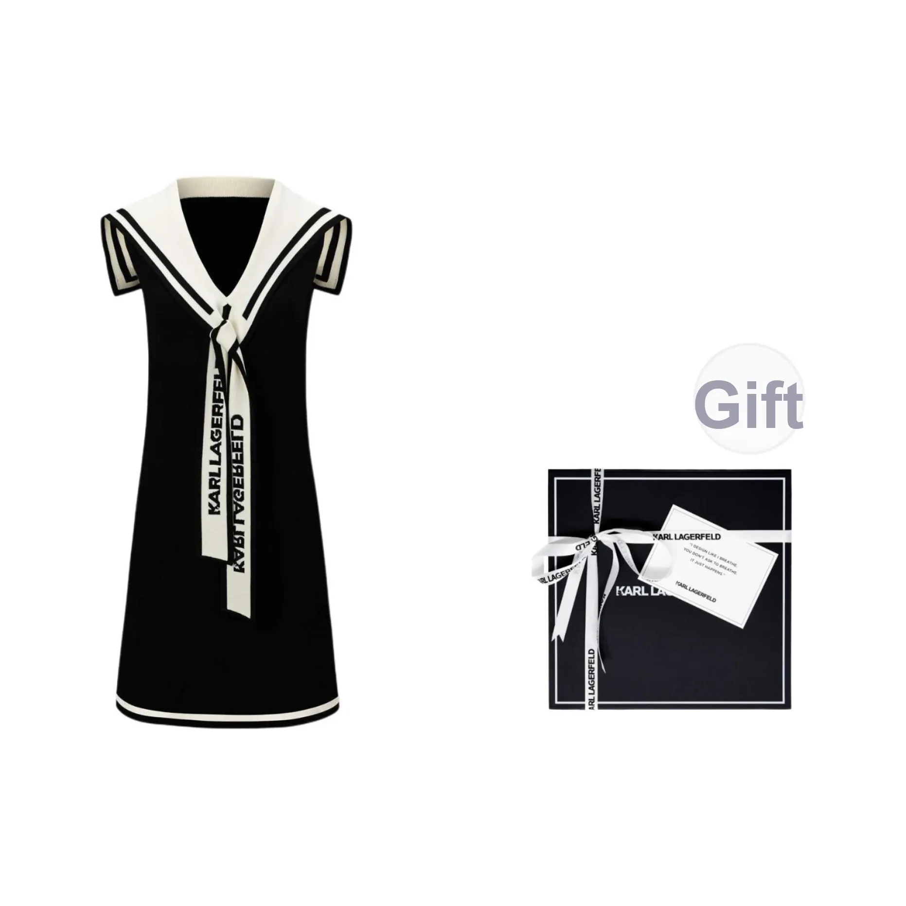KARL LAGERFELD SS25 Без рукавов Платье Женское Черное