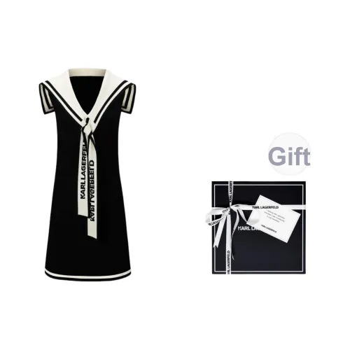 KARL LAGERFELD SS25 Без рукавов Платье Женское Черное
