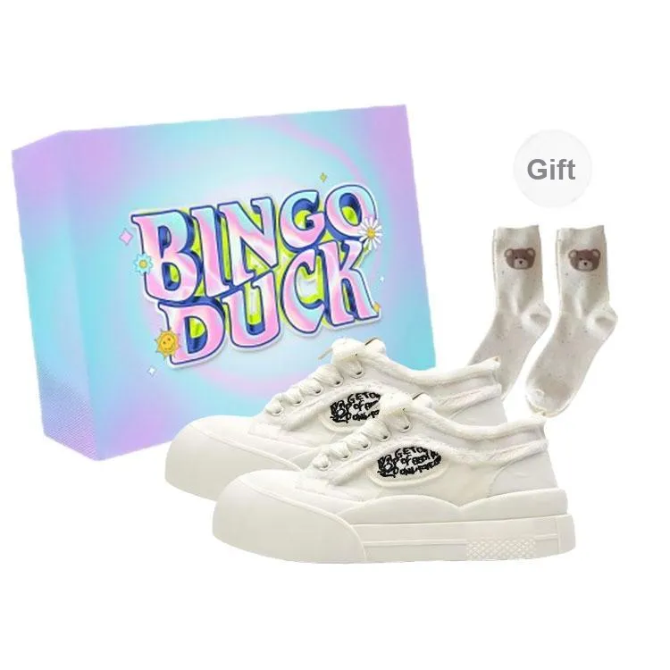 BINGO DUCK Anti Slip Wear Resistant Low Top Skateboard Shoes Women's-10