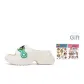 Cream White & Vibrant Green (with Free Stickers)