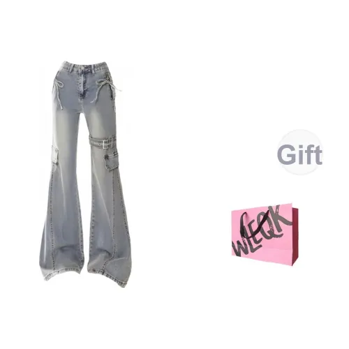 CTRTRC Винтажные синие женские джинсы