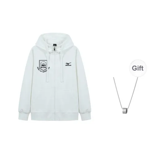 Mizuno Sweatshirt Unisex White Comes With Necklace