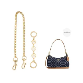 YUESIHUI Metal Bag Strap Women's Gold