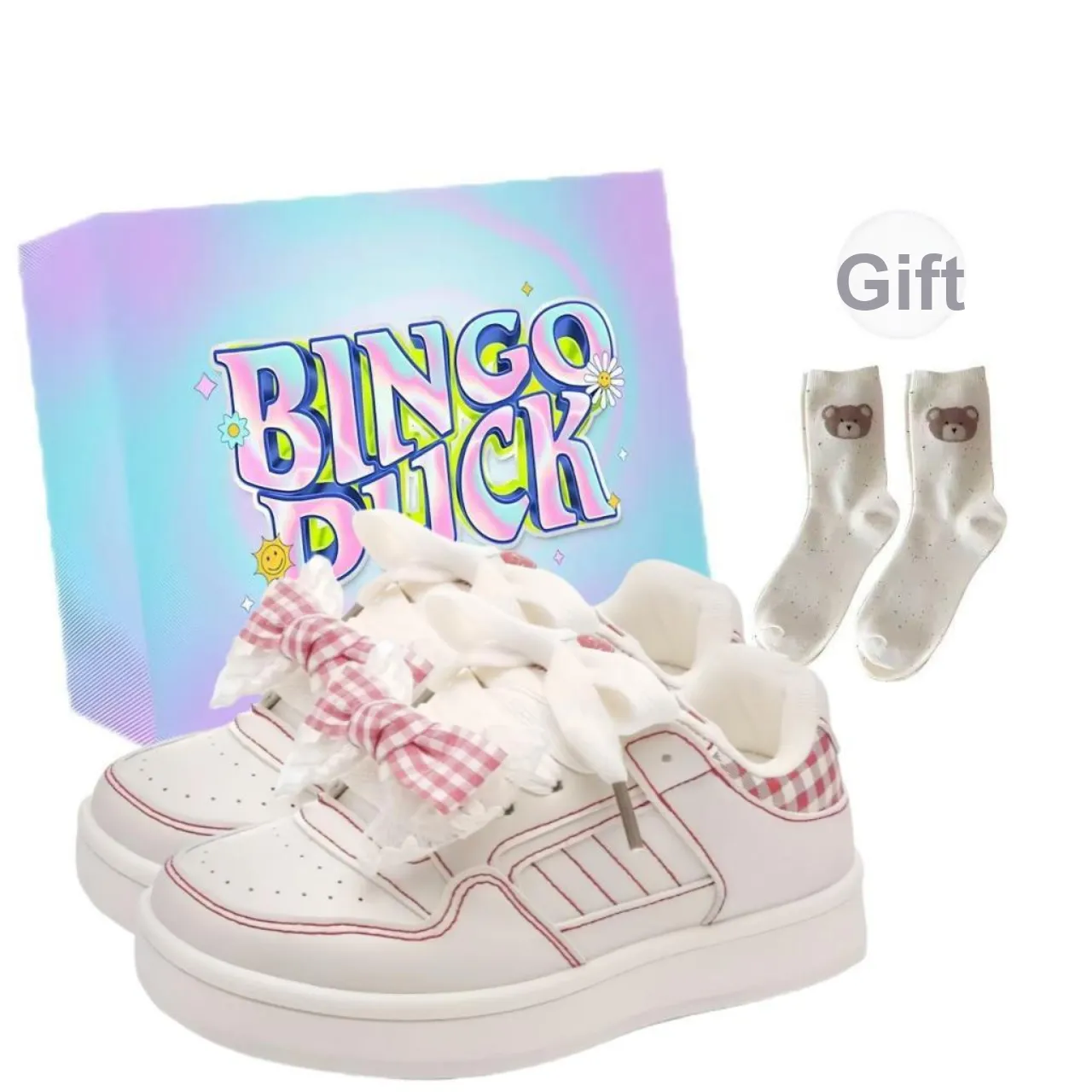 BINGO DUCK Slip Resistant And Breathable Low Top Skateboard Shoes Women's