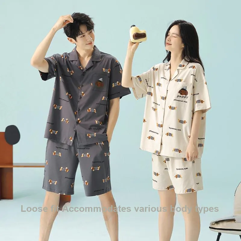 WANANNI Pajama Set Men's Gray Black-6