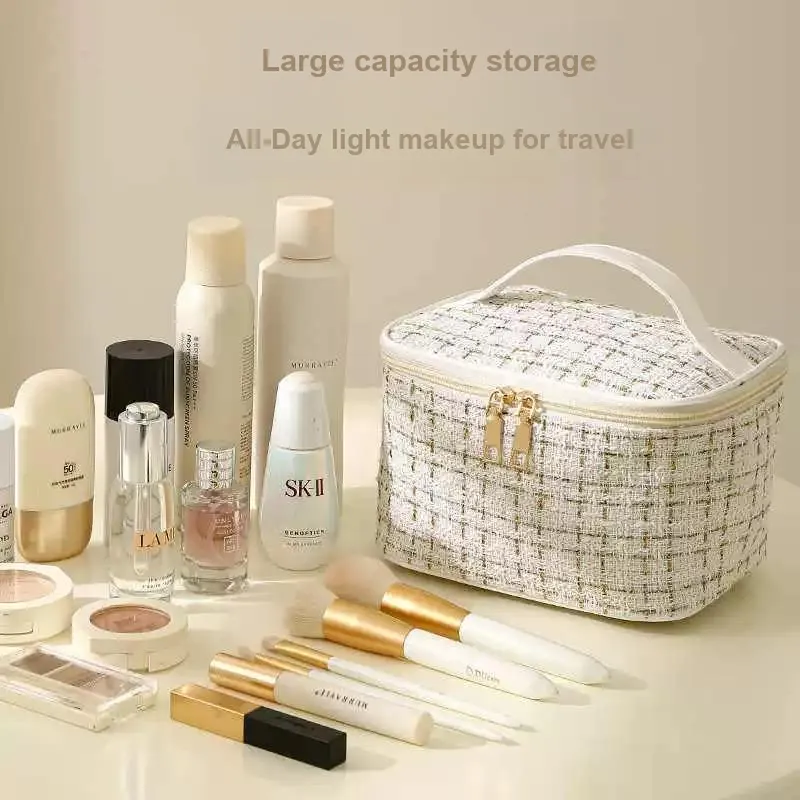 Ji Shengrui Chanel Inspired Large Capacity Portable Storage Bag Multifunction Elegant Toiletry Bag Beauty Storage Box-1