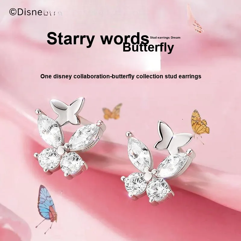 Disney Princess S925 Silver Stud Earrings Women's-5