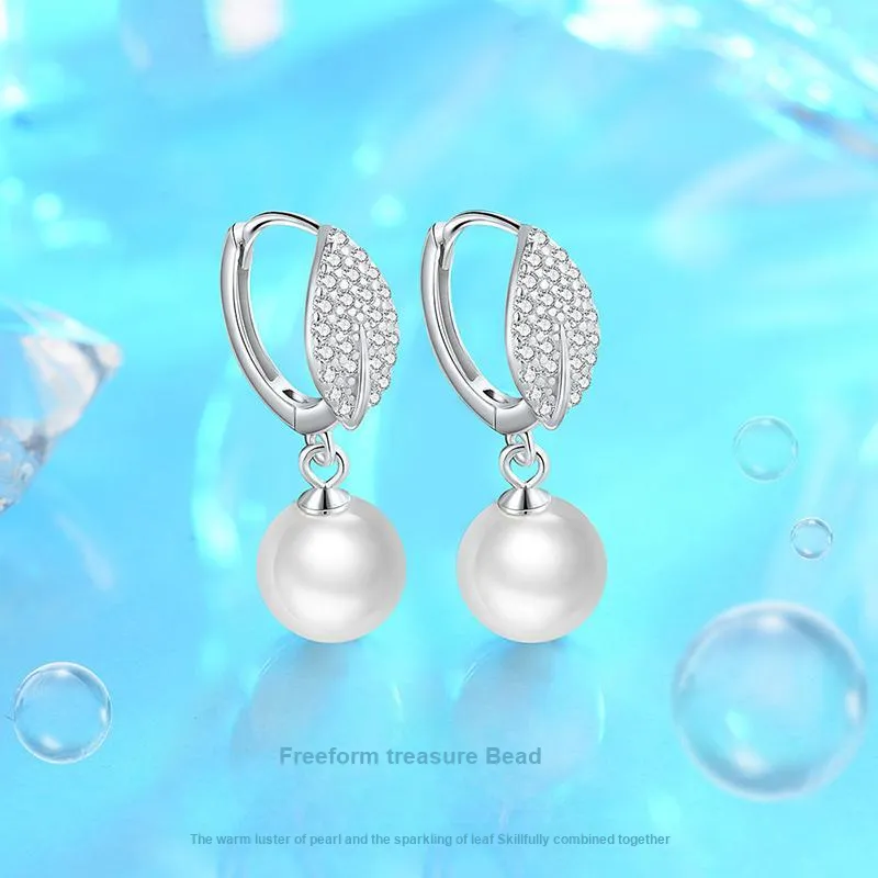 Andaozi Pearl Earrings Women's-1