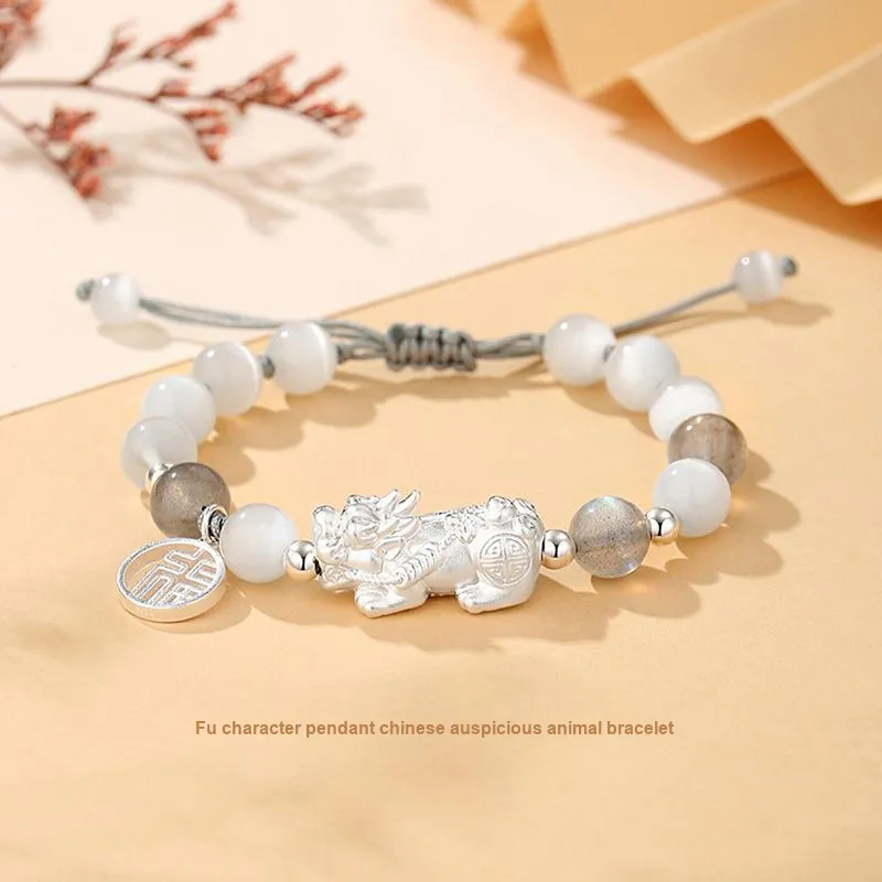 CHOW TAI KING Glass Cat Eye Bracelets Women's-1