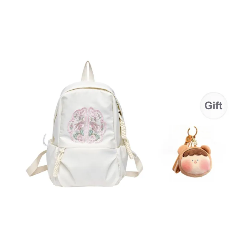 URBAN FOREST Nylon Backpack Unisex Green/Blue/Orange Red/Black/White-24