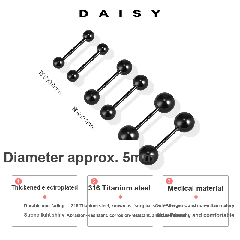 Daisy Dream Titanium Alloy Stud Earrings Unisex-2
