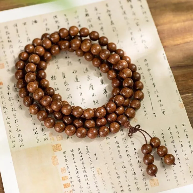 EADDA JEWELRY Golden Sandalwood Wooden Bracelets Unisex-9