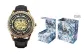 L-5164 Gold Case Black Dial Brown Strap