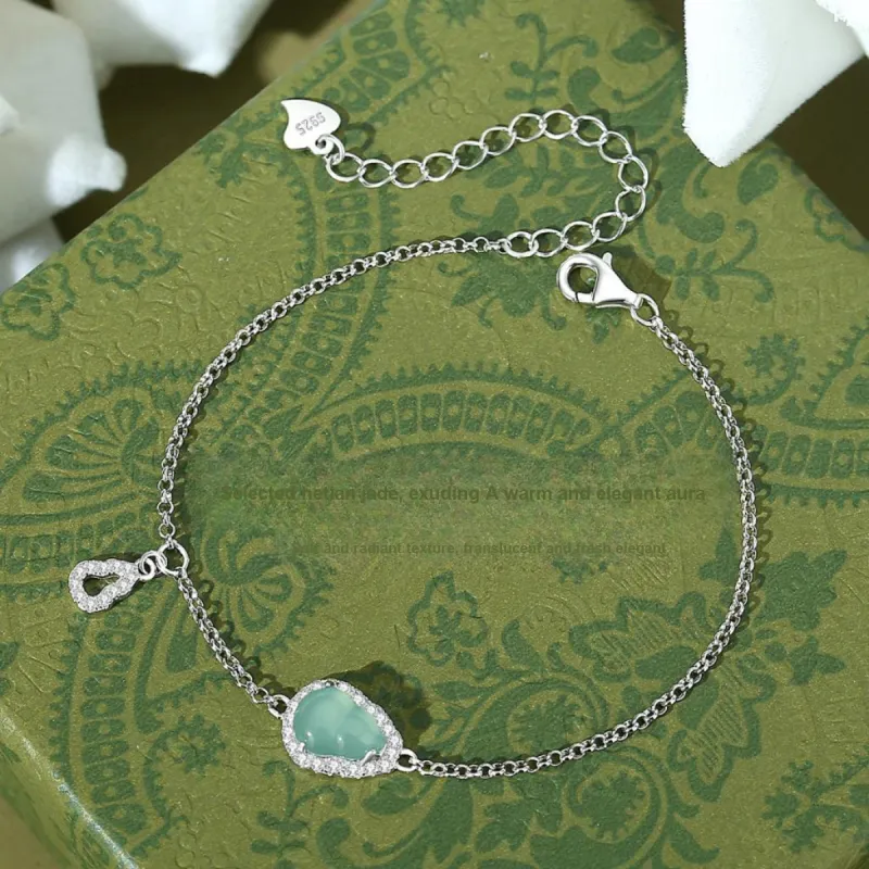 PUTUOSHANWENCHUANG Glutinous Jade Jadeite Bracelets Unisex-5