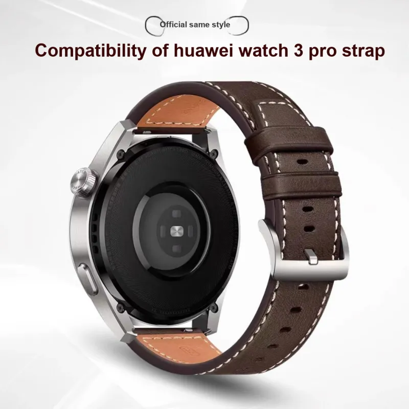 FZRT Huawei Compatibility Watch Band Official Same Style Leather 22mm Strap Genuine Leather Material-1