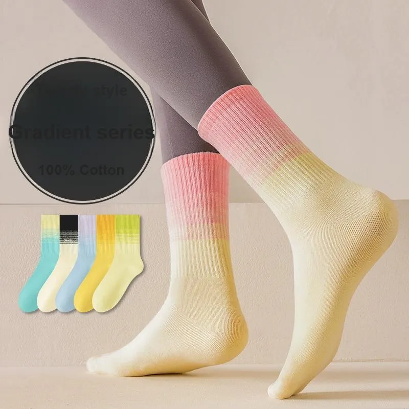 LUOLIAN Mid Calf Socks Women's 5 Pack-6