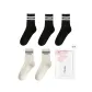 5 Pack[Black and White Stripe 3+White Stripe 2]