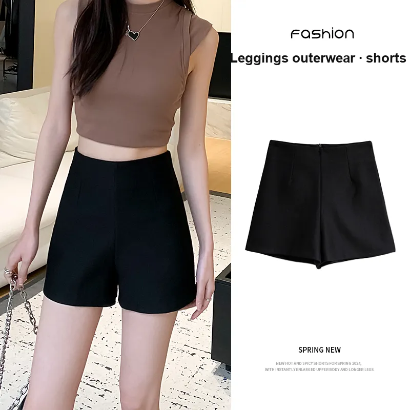 Urban Beauty Casual Shorts Women's Black-5